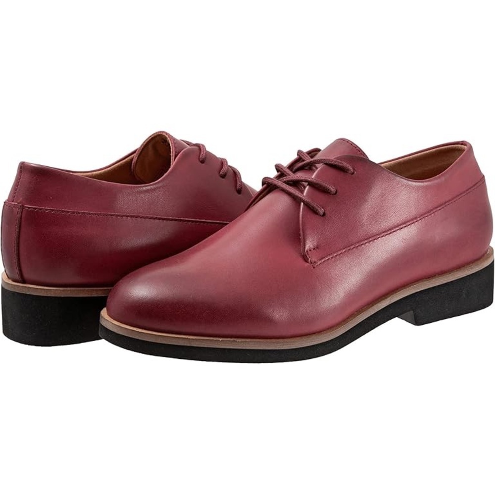 Softwalk Whitby Women's Shoes Dark Red Size 9 Oxford blood red leather - Picture 9 of 16
